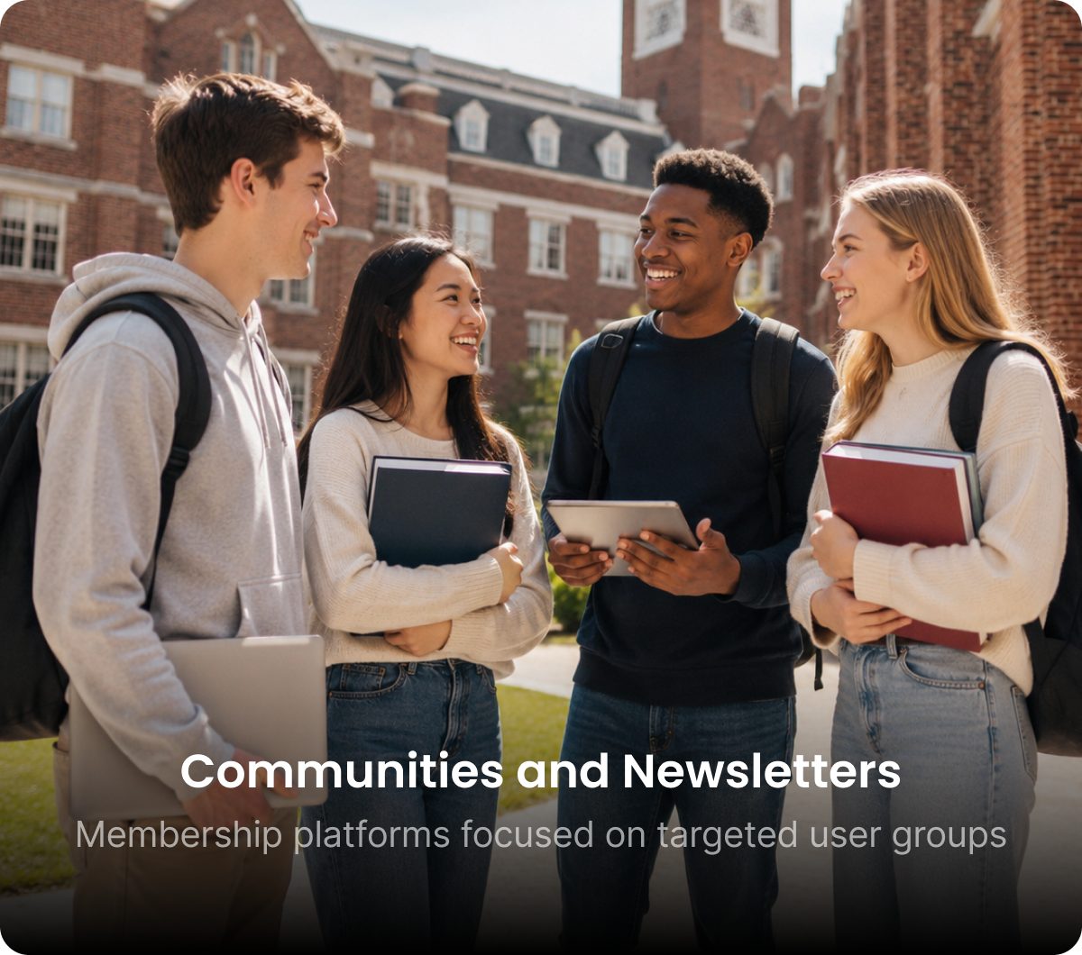Communities and newsletters gathered on campus