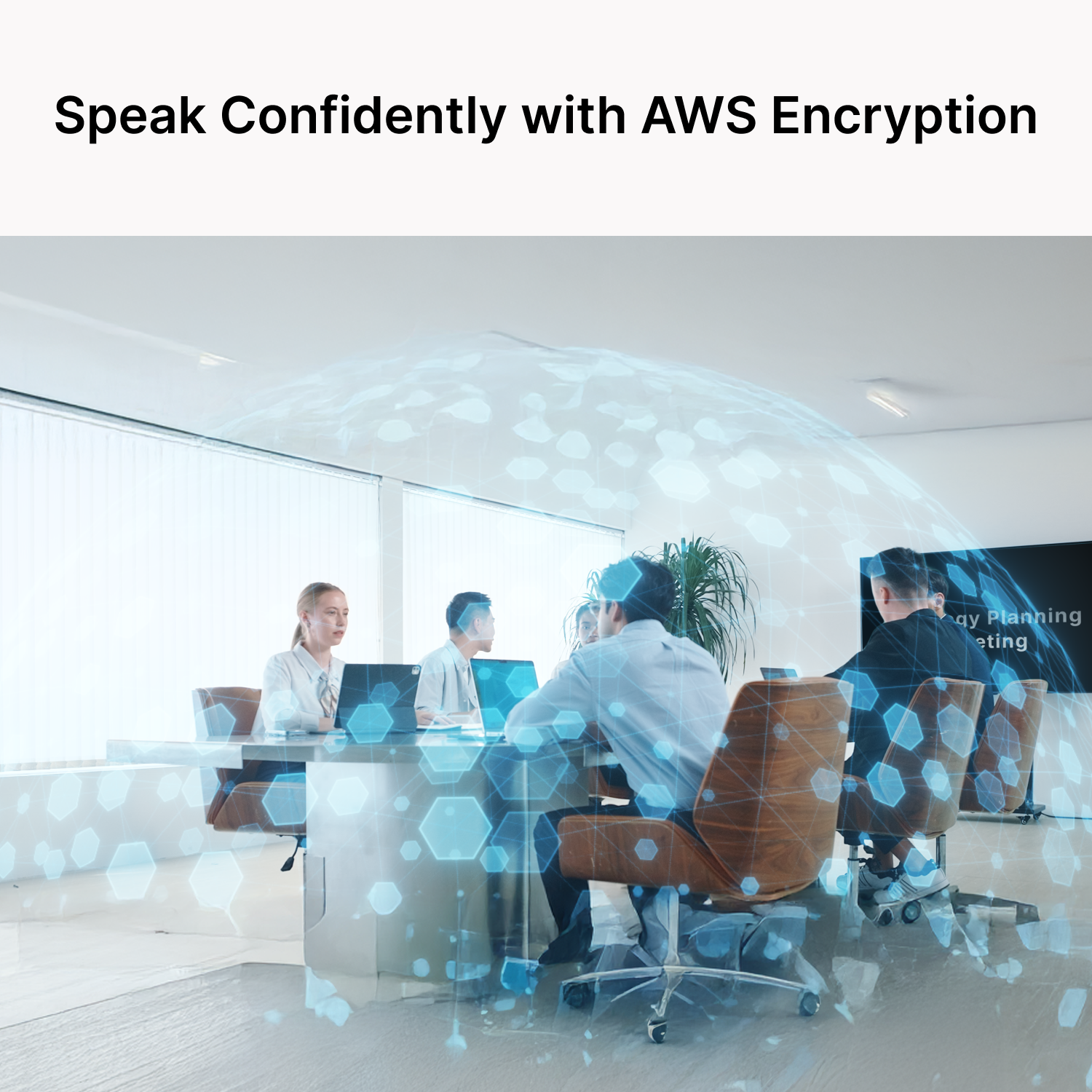 Comulytic Note Pro AI Note Taker protecting business meeting conversations with AWS encryption and bank-level data security